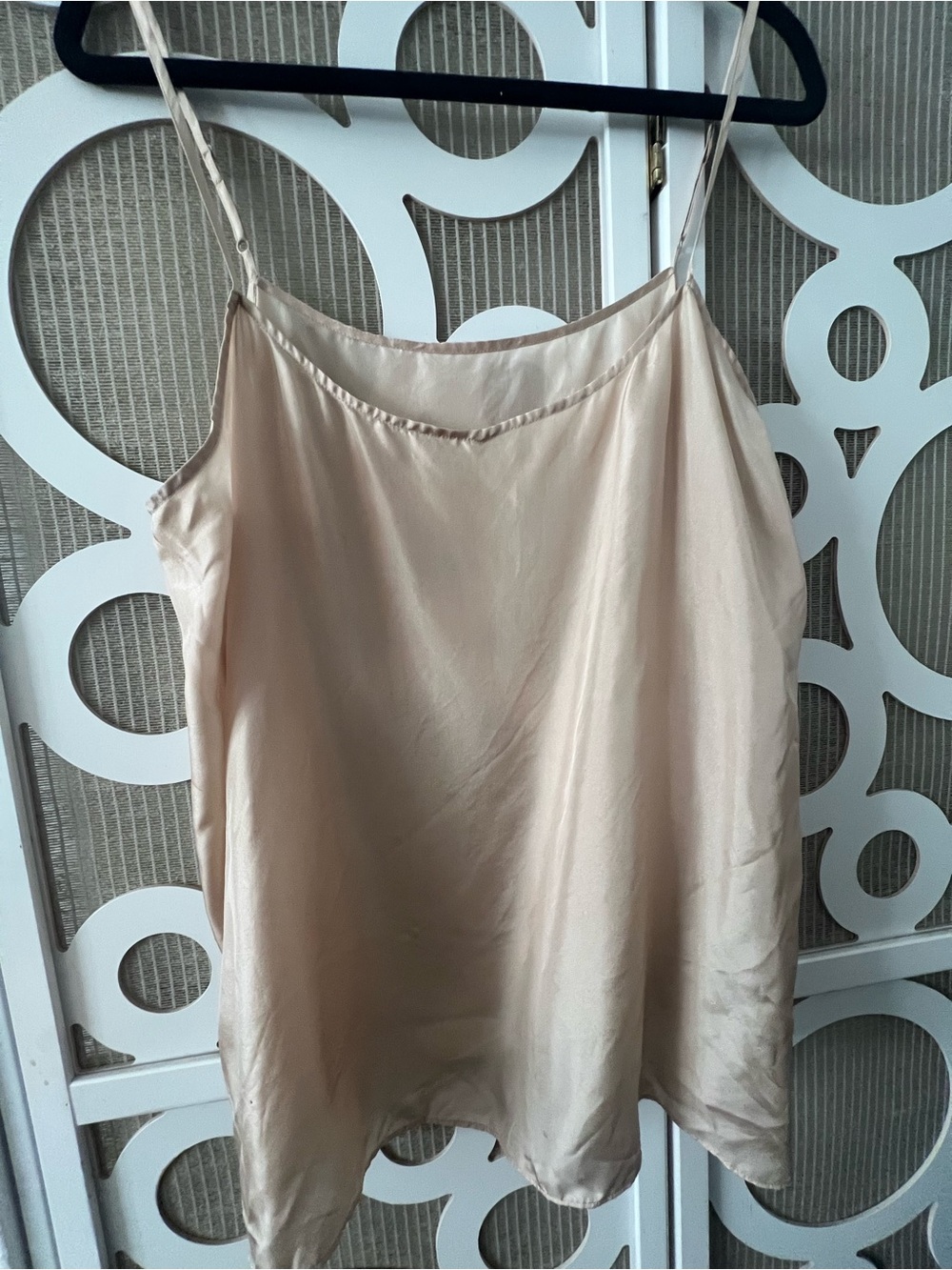 Eileen Fisher Silk Chiffon Peach-Cream blouse & camisole set XL - Picture 4 of 5